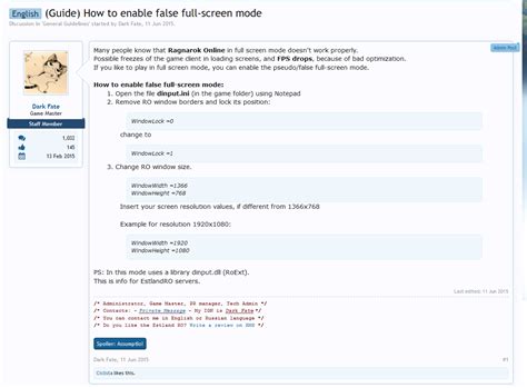 Borderless Fullscreen : r/RagnarokOnline .